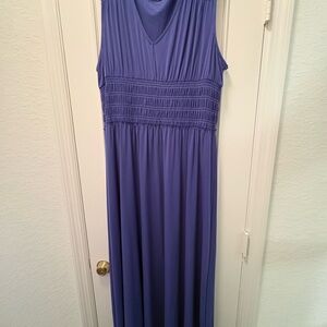 Daisy Fuentes XL Sleeveless Maxi Dress – Iris Blue/Purple